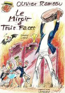 Dany - Crayonné original couluer - Couverture - Olivier Rameau T7 - Le Miroir Ã  trois faces - (1976) | Catawiki