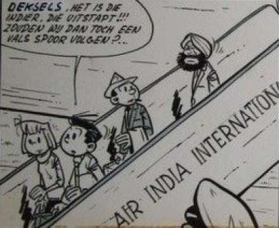 Bob Mau - Originele pagina Pits en Kaliber - De schat van Nana Sahib (p.8) - (1962) | Catawiki