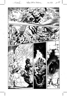 Jonas Scharf | Infernal Hulk vs Wolverine Page 13 | Geoff M Art Sales