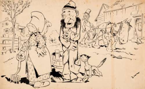 Eugene "Zim" Zimmerman Judge Magazine Illustration Original Art (Judge Publ., 1890s). ...