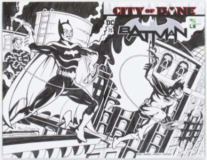 Paul Guinan Batman #75 Wraparound Sketch Cover Variant Original Art (DC, 2019) CGC Signature Series NM/MT 9.8 White -