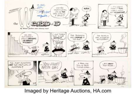 Parker, Brant - Brant Parker The Wizard of ID Sunday Comic Strip Original Art dated 7-9-72 (Field Enterprises, 1972)....