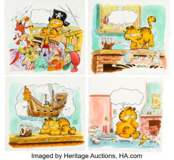 Davis, Jim | Jim Davis Garfield the Pirate Complete 15-Page Story Original Art (Random House, 1982).... (Total: 15 Original Art) | Heritage