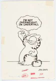 Davis, Jim | Jim Davis Garfield Undertall Illustration Original Art (c.1980s).... | Heritage