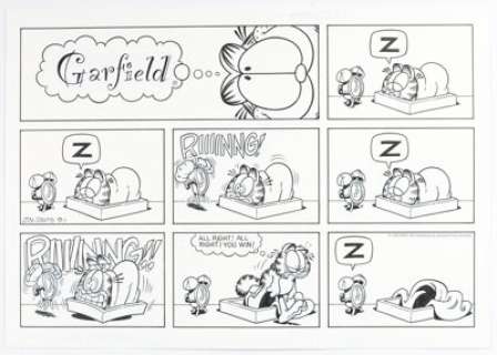 Davis, Jim | Jim Davis Garfield Sunday Comic Strip Original Art dated 9-1-96 (PAWS, Inc./United Feature Syndicate, 1996).... | Heritage