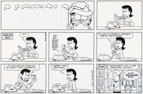 Davis, Jim | Jim Davis Garfield Sunday Comic Strip Original Art dated 12-19-10 (PAWS, 2010).... | Heritage