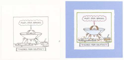 Guisewite, Cathy | Cathy Guisewite Scenes from Isolation Page 17 Single Panel Comic Illustration Original Art (Andrews McMeel Publish... (Total: 2 Original Art) | Heritage