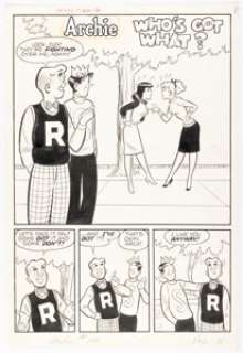 Lucey, Harry | Harry Lucey and Marty Epp Archie #120 Complete 8-Page Story "Who’s Got What?" Original Art (Archie, 1961).... (Total: 8 Original Art) | Heritage