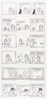 Jim Davis | Garfield Consecutive Daily Comic Strip Original Art Group of 6 (PAWS, 2008). (Total: 6 Original Art) | Heritage
