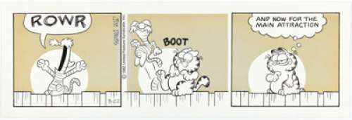Jim Davis Garfield Daily Comic Strip Original Art dated 3-22-82 (United Feature Syndicate, 1982). | Heritage