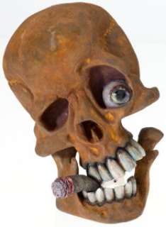 Tom Taggart - Smoking Skull Cold Cast Resin Wall Hanging (2024) | Heritage