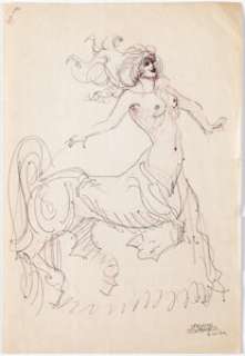 Jayme Cortez - Centaur Woman Sketch Original Art (1979). | Heritage