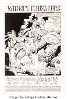 Adrian Gonzalez, Rich Buckler, Ricardo Villagrán The Mighty Crusaders #8 Story Pages 1-5 Original Art (Archie, 1984). (Total: 5 Items) | Heritage