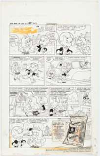 Harvey Artist Sad Sack Comics #267 Richie Rich Twinkies Ad Complete 1-Page Story Original Art (Harvey, 1979).
