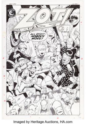Scott McCloud Zot! #5 Cover Original Art (Eclipse, 1984). | Heritage