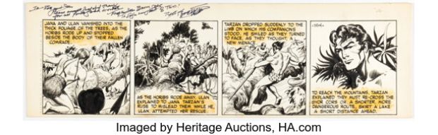 Burne Hogarth and Dan Barry Tarzan #2614 Daily Comic Strip Original Art (United Feature Syndicate, 1947). | Heritage