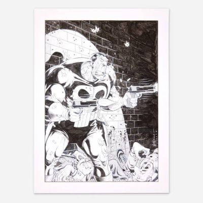 Shawn McManus | Lot 341 - The Punisher Original Art Illustration | Landry Pop Auctions