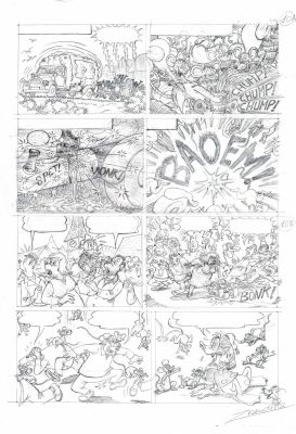Donald Duck – Preliminary Production Page X – Chaos Among the Mice | Corner4art