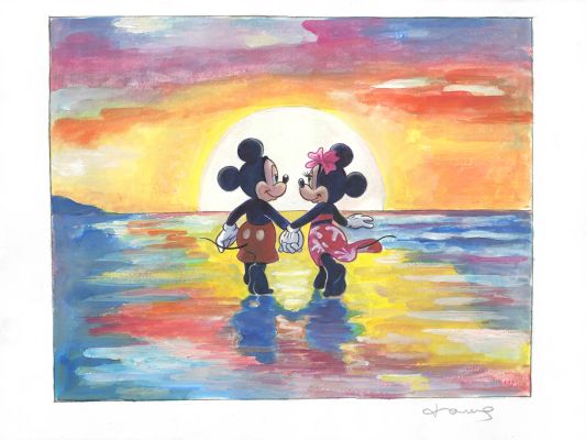 Mickey & Minnie – Hawaiian Sunset | Corner4art