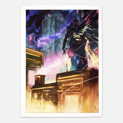 Federico Mele | Lot 321 - Batman Painting Original Art (2023) | Landry Pop Auctions