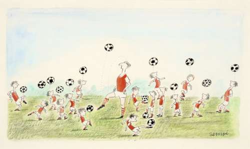 Jean-Jacques Sempé Né En 1932 L’entraînement Encre de Chine, Aquarelle Et Mine de Plomb Sur Papier Pour Un Dessin Publié En 1... | L’entraînement | Artcurial