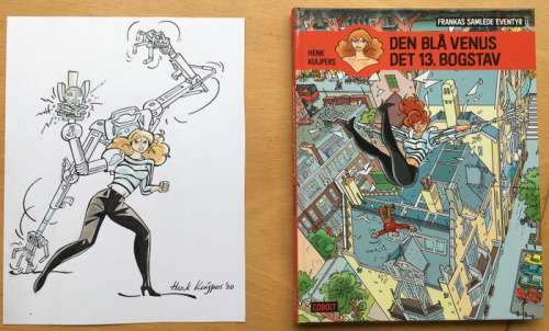 Franka - Losse dédicace bij Deense integrale: "Den blÃ¥ Venus + Det 13. bogstav" - First edition - (2019) | Catawiki