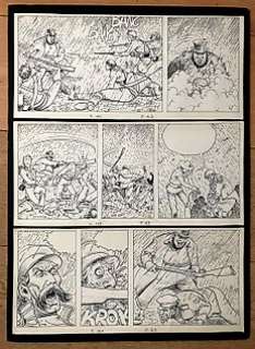 Manara, Milo - Planche originale (p.43) - très grand format - Quatre Doigts - l’Homme de Papier - Indian ink on thick drawing paper - (1982) | Catawiki