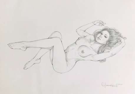 Giovanna Casotto - illustrazione originale a matita - firmata - Loose page (2020) | Catawiki