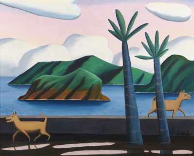 Loustal (Jacques de Loustal Dit) Né En 1956 Plage À Hiva-Oa Huile Sur Toile Pour Une Superbe Vue de Cette Plage Des Marquises... | Plage à Hiva-Oa | Artcurial