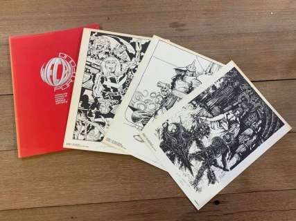 World’s famous comic books artists - Portfolio with 16 signed prints - Size (16x): 30 x 41 cm. - No. 27/100 - First edition - (1983) | Catawiki