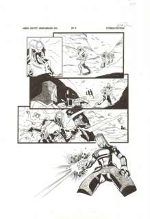 Chris Staggs, Marc Deering - mass effect: homeworlds #2 p. 5 - tali‘zorah nar rayya shoots a droid - 2012 signed