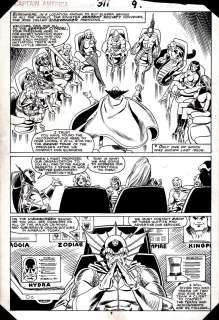Dennis Janke, Paul Neary - captain america #311 p 7 (half splash, entire 11 member serpent society! ) 1985