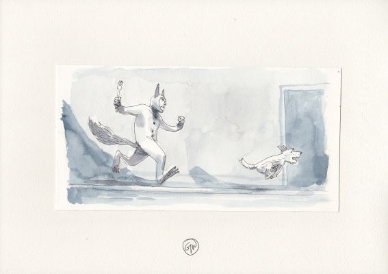 Gipi | Disegno inserito nel film “Marcel!” di Jasmine Trinca | Tavole Originali