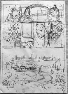 Blacksad T2 - Planche crayonné préparatoire originale (p.56) avec cadre - (2010) | Catawiki