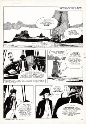 Attilio Micheluzzi | Gli ammutinati del Bounty p.17 | Tavole Originali