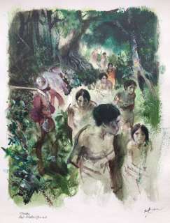 Follet, René | Follet, René - Dessin original couleur - Conquistador - Prisonnières - (2000) | Catawiki