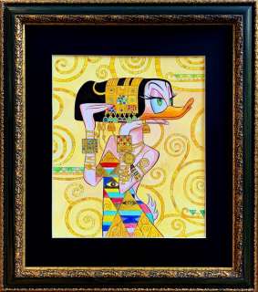 Tony Fernandez, Disney Artist - Daisy inspired by Gustav Klimt - Original Painting - Tony Fernandez Signed - Framed