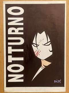 Roberto Recchioni | Notturno 1 - Roberto Recchioni - Notturno - Copertina originale - Page volante - EO - (1997) | Catawiki