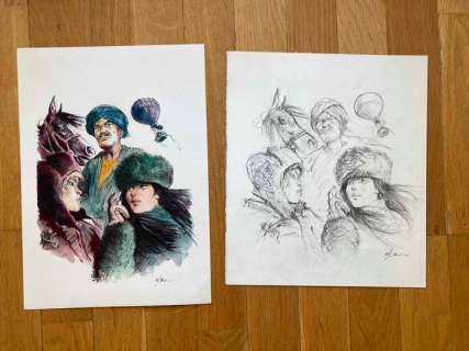 Follet, René | Follet, René - Dessin original couleur + crayonné original - Couverture - Steve Severin - Le Cercle de justice - (2015) | Catawiki