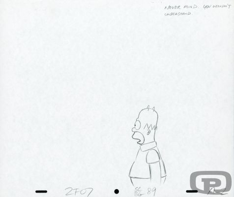 Collective | The Simpsons, Animation Sketches - Homer, Side Profile | Pulp’s Art