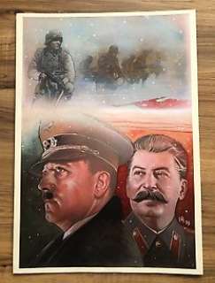 Le Hénanff, Fabrice - Le Hénanff, Fabrice - Dessin original couleur - Couverture - Face Ã  Face - Hitler & Staline - (2019)