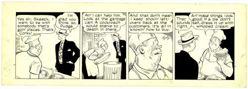 Frank King | King – Gasoline Alley Original Daily Strip Art 8/22/1950 NO RESERVE! | Russ Cochran