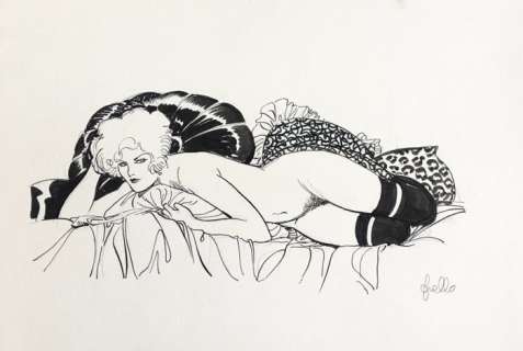 Leone Frollo | Pin Up - Leone Frollo - Studio originale - Page volante | Catawiki