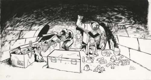 Schwartz, Olivier | Schwartz, Olivier - Dessin original - L’Inspecteur Bayard - Fantômes dans la rue Molle - (2003) | Catawiki