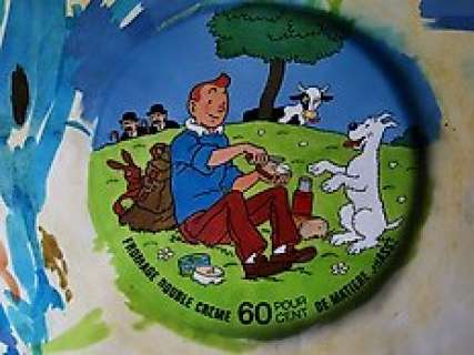 Hergé / Studios Hergé | Tintin - Dessin original - Tintin fromage - Encre de Chine, aquarelle, gouache - (1978) | Catawiki