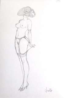 Leone Frollo | Pin Up - Leone Frollo - studio originale - Page volante | Catawiki