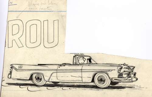 Franquin | Spirou, magnifique illustration Ã  l’encre de Chin… | Banque Dessinée