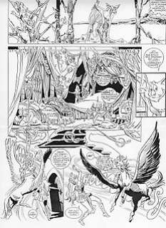 Paolo Ongaro - She-Ra xxx - tavola originale "Il Mago del gelo" - Page volante - EO - (1986)