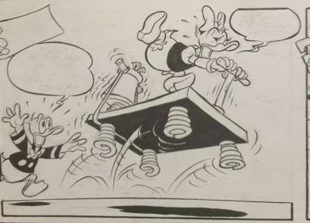 Bas Eymance | Bas Heymans - Tavola originale - "Donald Duck met Katrien" | Catawiki