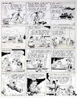 Morris (Studios) | Lucky Luke, planche n°13 Ã  l’encre de Chine … | Millon